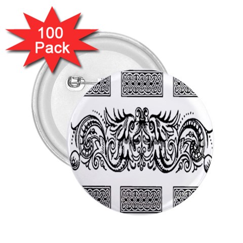 Celtic Dragons 2.25  Button (100 pack) from ArtsNow.com Front