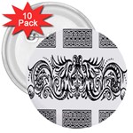 Celtic Dragons 3  Button (10 pack)