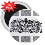 Celtic Dragons 3  Magnet (10 pack)