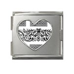 Celtic Dragons Mega Link Heart Italian Charm (18mm)