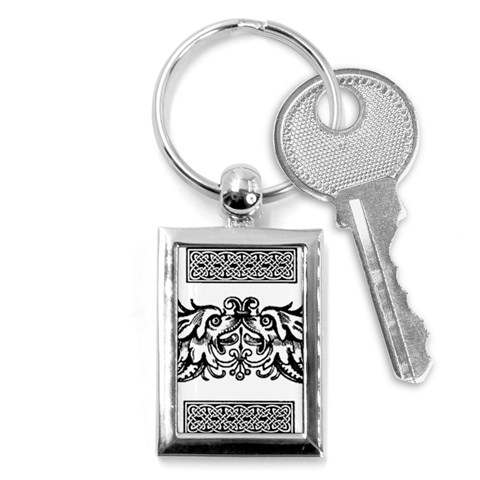 Celtic Dragons Key Chain (Rectangle) from ArtsNow.com Front