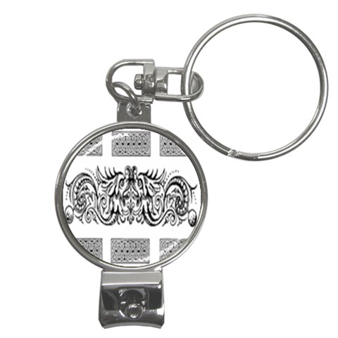 Celtic Dragons Nail Clippers Key Chain from ArtsNow.com Front