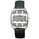 Celtic Dragons Square Metal Watch