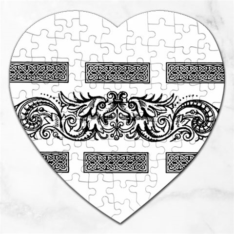 Celtic Dragons Jigsaw Puzzle (Heart) from ArtsNow.com Front