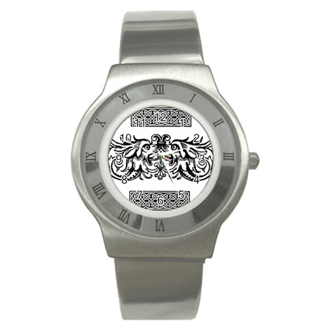 Celtic Dragons Stainless Steel Watch from ArtsNow.com Front