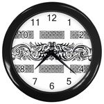 Celtic Dragons Wall Clock (Black)