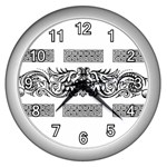 Celtic Dragons Wall Clock (Silver)