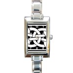 Celtic Knot B&W Rectangular Italian Charm Watch