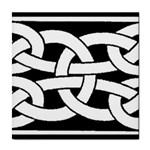 Celtic Knot B&W Tile Coaster