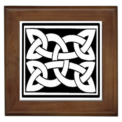 Celtic Knot B&W Framed Tile from ArtsNow.com Front