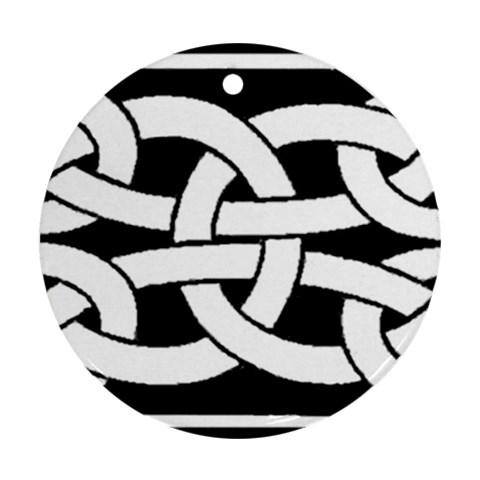 Celtic Knot B&W Ornament (Round) from ArtsNow.com Front