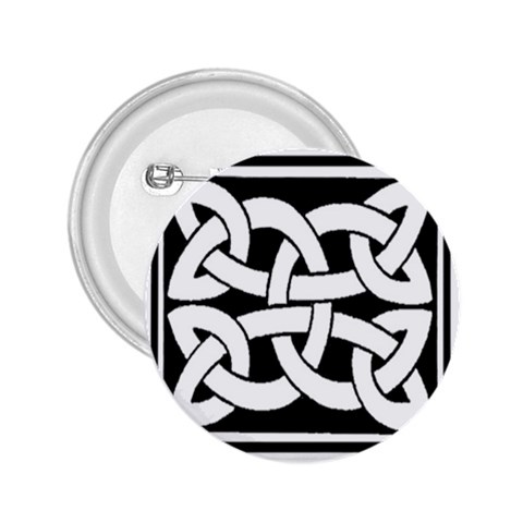 Celtic Knot B&W 2.25  Button from ArtsNow.com Front