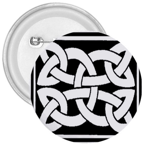 Celtic Knot B&W 3  Button from ArtsNow.com Front