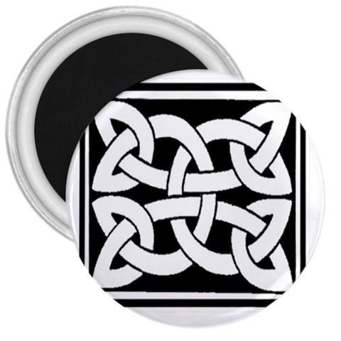 Celtic Knot B&W 3  Magnet from ArtsNow.com Front