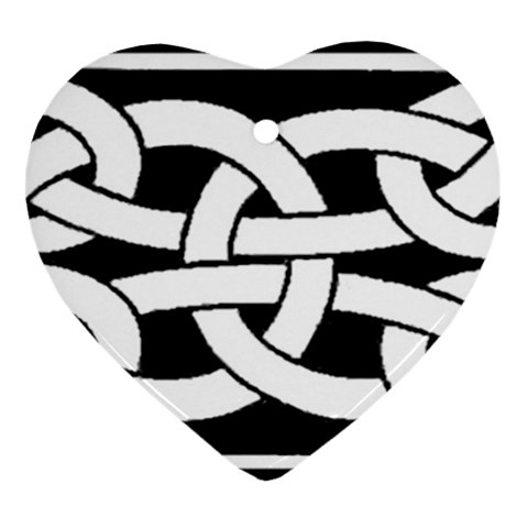 Celtic Knot B&W Ornament (Heart) from ArtsNow.com Front