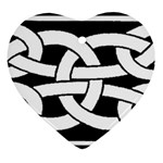 Celtic Knot B&W Ornament (Heart)