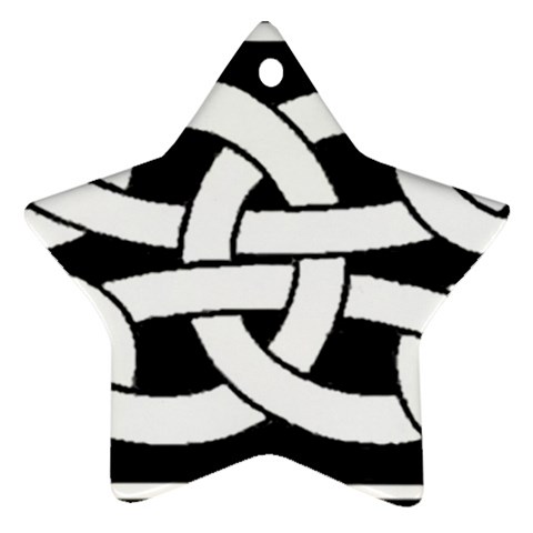 Celtic Knot B&W Ornament (Star) from ArtsNow.com Front