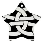 Celtic Knot B&W Ornament (Star)