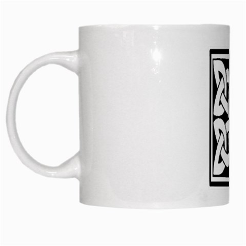 Celtic Knot B&W White Mug from ArtsNow.com Left