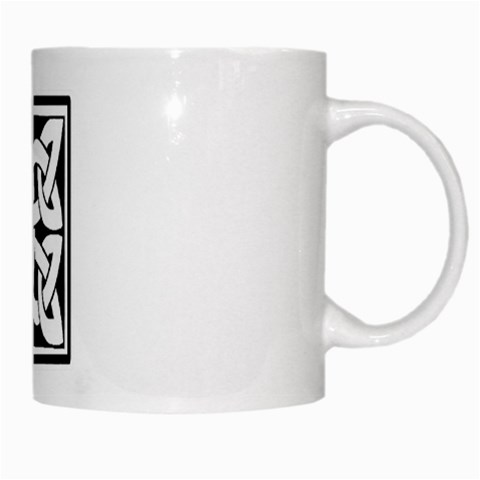 Celtic Knot B&W White Mug from ArtsNow.com Right