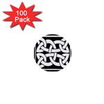 Celtic Knot B&W 1  Mini Button (100 pack) 