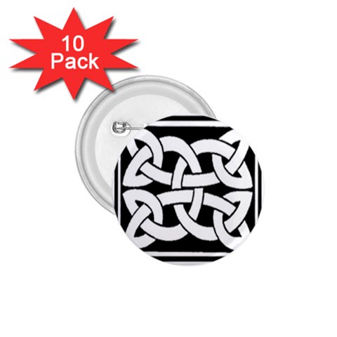 Celtic Knot B&W 1.75  Button (10 pack)  from ArtsNow.com Front