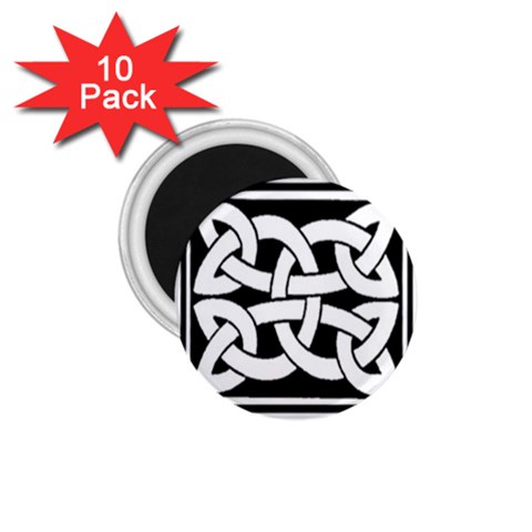 Celtic Knot B&W 1.75  Magnet (10 pack)  from ArtsNow.com Front