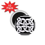 Celtic Knot B&W 1.75  Magnet (10 pack) 