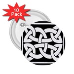 Celtic Knot B&W 2.25  Button (10 pack)