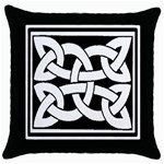 Celtic Knot B&W Throw Pillow Case (Black)