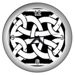 Celtic Knot B&W Wall Clock (Silver)