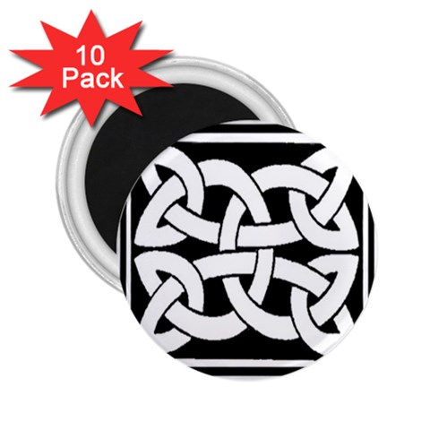 Celtic Knot B&W 2.25  Magnet (10 pack) from ArtsNow.com Front