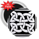 Celtic Knot B&W 3  Magnet (10 pack)