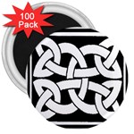 Celtic Knot B&W 3  Magnet (100 pack)