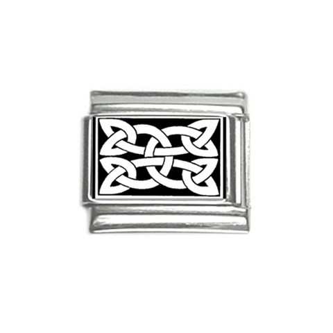 Celtic Knot B&W Italian Charm (9mm) from ArtsNow.com Front