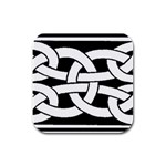 Celtic Knot B&W Rubber Square Coaster (4 pack)