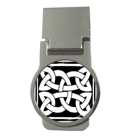 Celtic Knot B&W Money Clip (Round) from ArtsNow.com Front