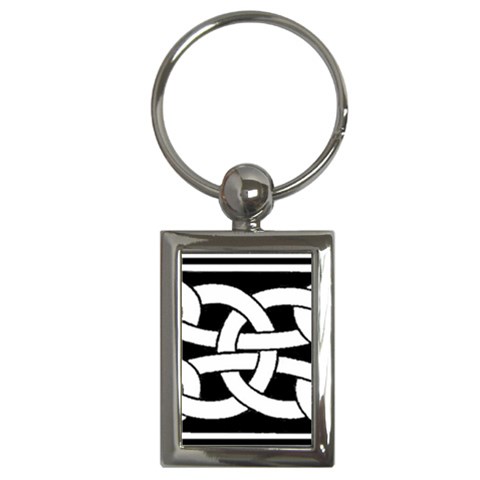 Celtic Knot B&W Key Chain (Rectangle) from ArtsNow.com Front