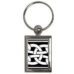 Celtic Knot B&W Key Chain (Rectangle)