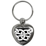 Celtic Knot B&W Key Chain (Heart)