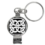 Celtic Knot B&W Nail Clippers Key Chain