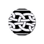 Celtic Knot B&W Rubber Coaster (Round)