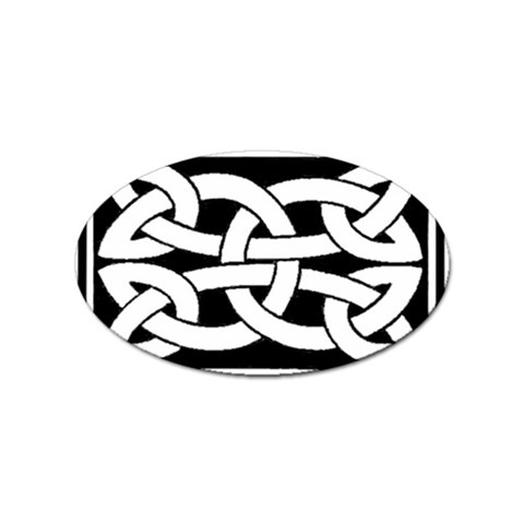 Celtic Knot B&W Sticker (Oval) from ArtsNow.com Front