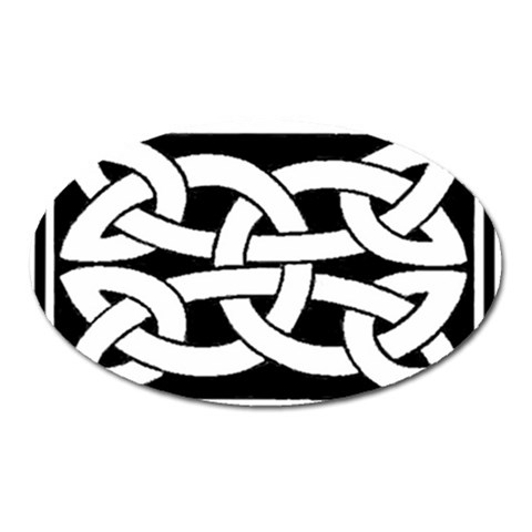 Celtic Knot B&W Magnet (Oval) from ArtsNow.com Front