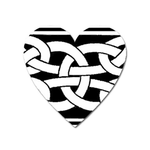 Celtic Knot B&W Magnet (Heart) from ArtsNow.com Front