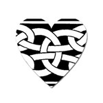 Celtic Knot B&W Magnet (Heart)