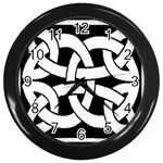 Celtic Knot B&W Wall Clock (Black)