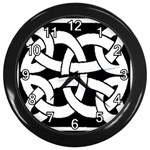 Celtic Knot B&W Wall Clock (Black)