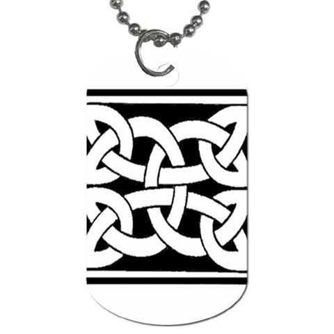 Celtic Knot B&W Dog Tag (One Side) from ArtsNow.com Front