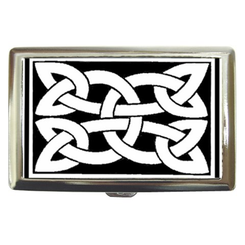 Celtic Knot B&W Cigarette Money Case from ArtsNow.com Front